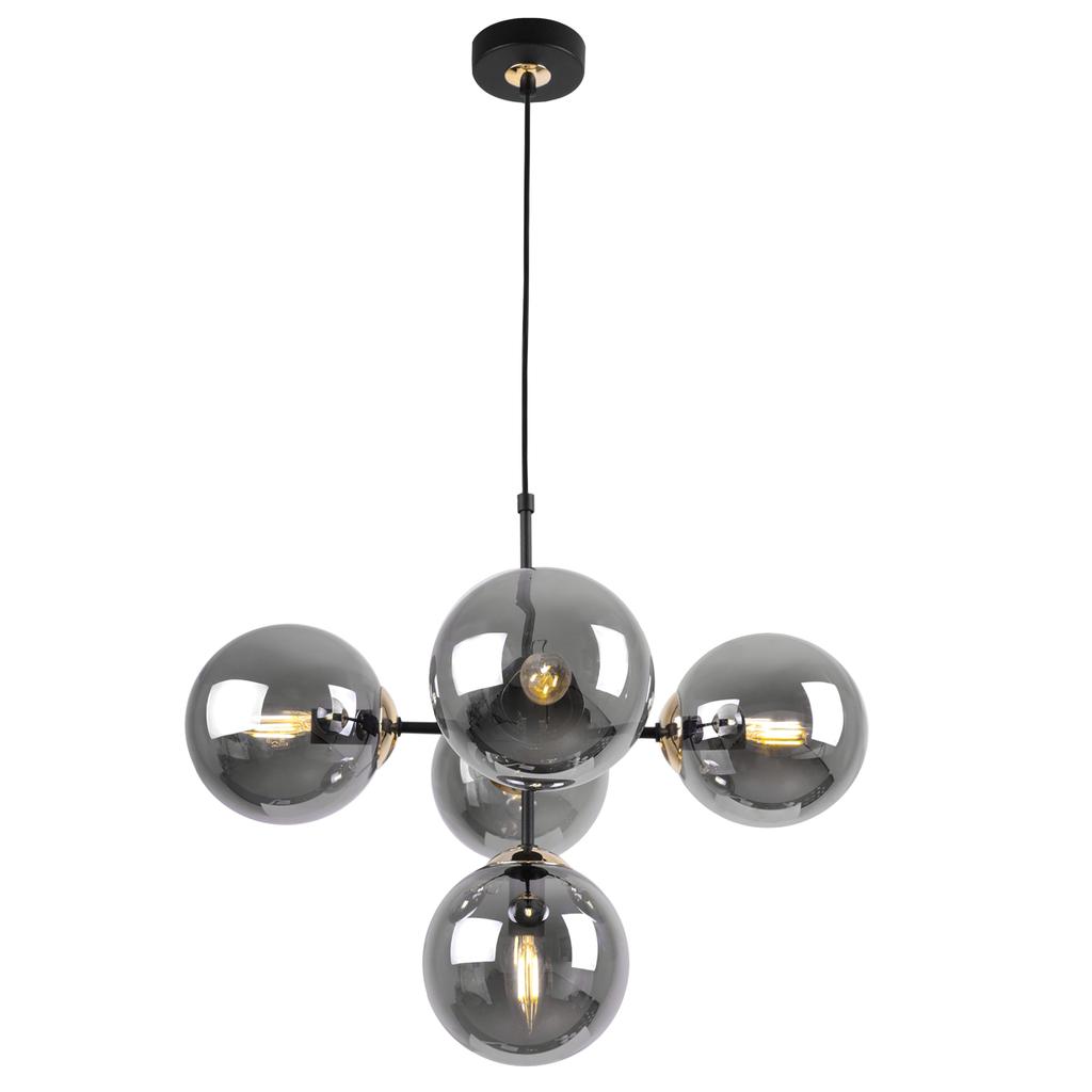 Ceiling Hanging Lamp Chandelier Loft Glamour Black
