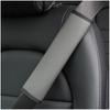 1pc PU Leather Embossed Car Seat Belt Shoulder Cover Decompression Comfort Car Accessories Safety Belt Protective Cover