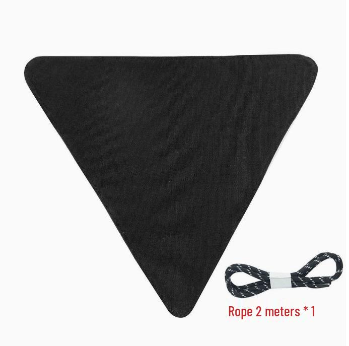 Portable Foldable Triangle Camping Stool: Lightweight Fabric Tripod Chair чёрный