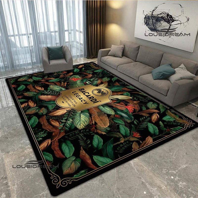 Tappeto stampato con logo Bacardi Tappeto antiscivolo Tappeti da esterno Tappeto per area Tappeto decorativo per camera da letto Tappeto per camera da letto Regalo di compleanno