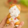 Modern Minimalist Wood Carving Lucky Cat Decorative Figurine For Office Desk And Giftgiving