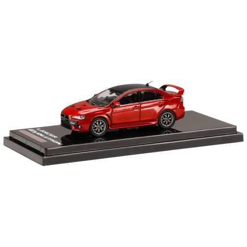 HobbyJAPAN 1/64 Mitsubishi Lancer Evolution 10 Final Edition Red Metallic/Carbon Roof