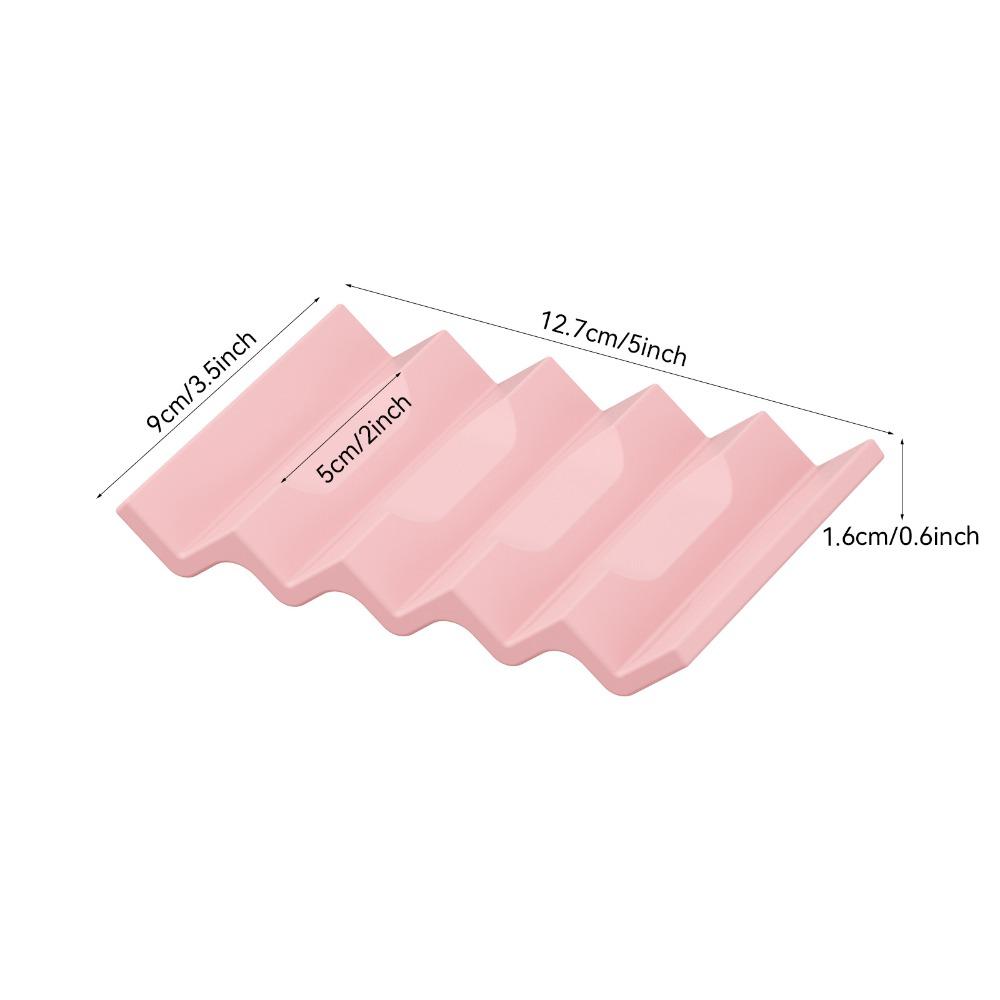 Quick Dry Silicone Soap Dish Wave Drainage Soap Rack Premium Soft Soap Pad Bathroom Sink