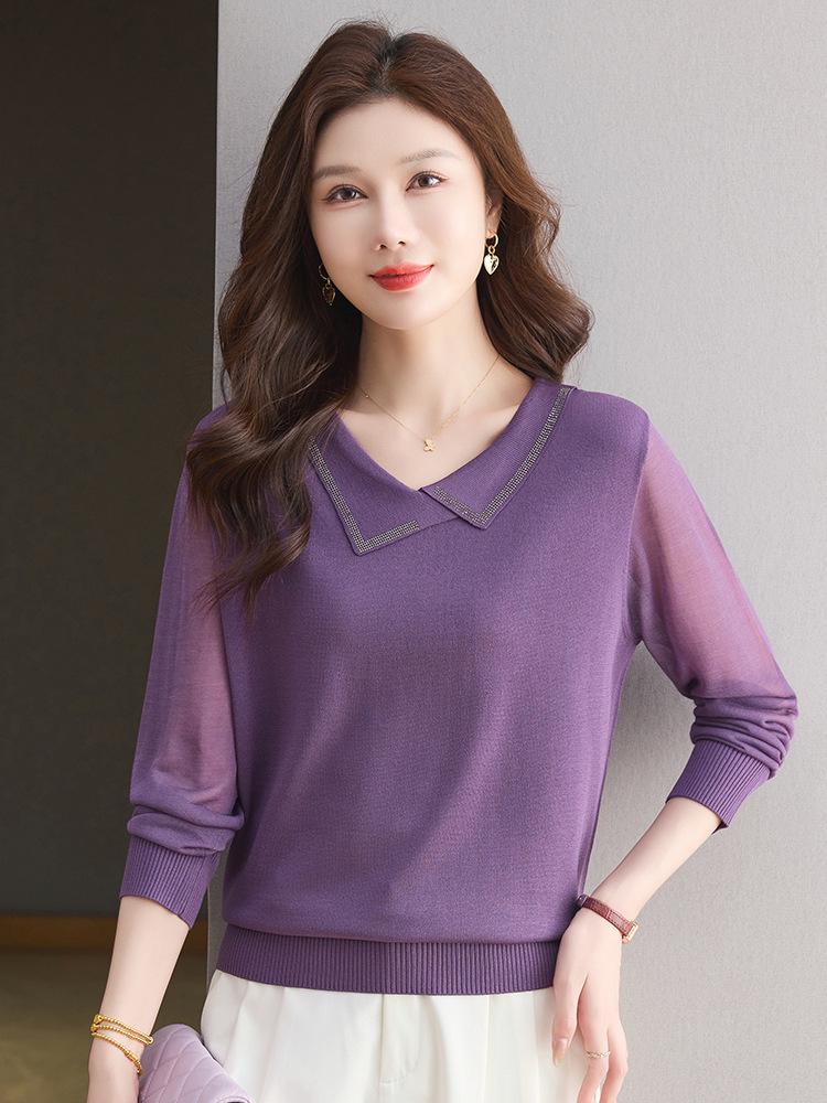 Damski wełniany kardigan premium: Sweter z długim rękawem, z kołnierzem typu kent, uniwersalny na wiosnę/jesień