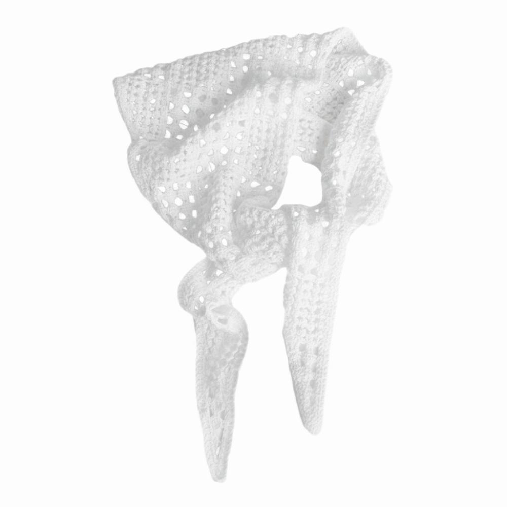 Hollow Triangle Scarf Boho Hem Skirt Trend Crochet Waist Belt  Women s Versatile Decorative белый