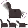 Relaxation Armchair Dark Brown Fabric