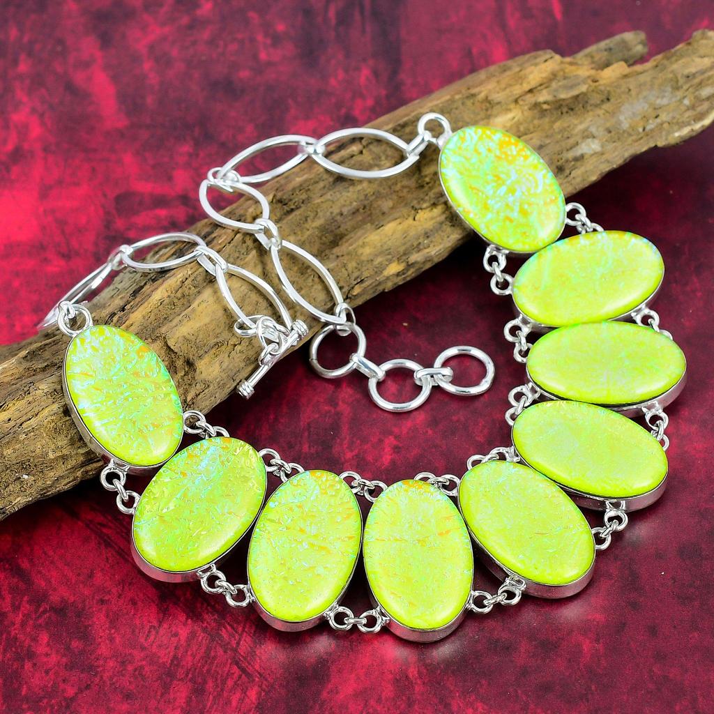 Yellow Australian Triplet Opal Handmade Gemstone Necklace, 925 Solid Sterling Silver Necklace Antique Jewelry, For Thanksgiving
