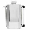 Coolant Overflow Tank Aluminium Alloy 2L Capacity Universal Radiator Reservoir Tank for Most Cars Silver