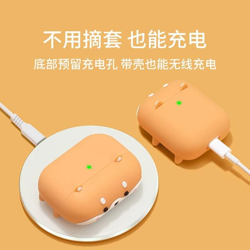 Personalized Shiba Inu Earphone Cover for Airpodspro3rd Generation Bluetooth Apple Pods4 Protective Case Cute Animal Box