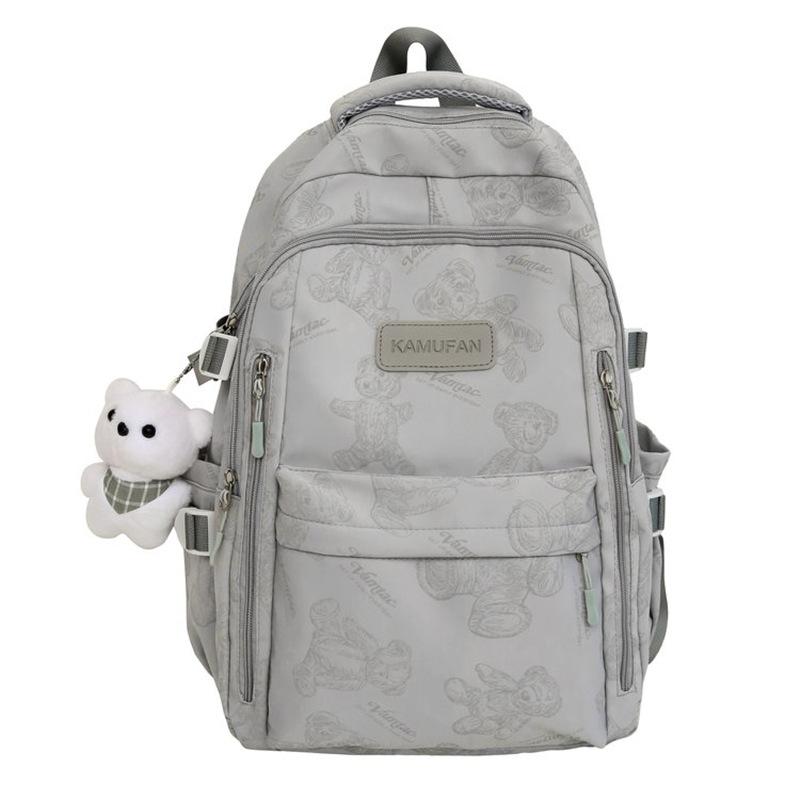 Schoolbag Wholesale New Backpack Fashion Bear Large Capacity Student Bag Practical Leisure Travel Shoulder Back