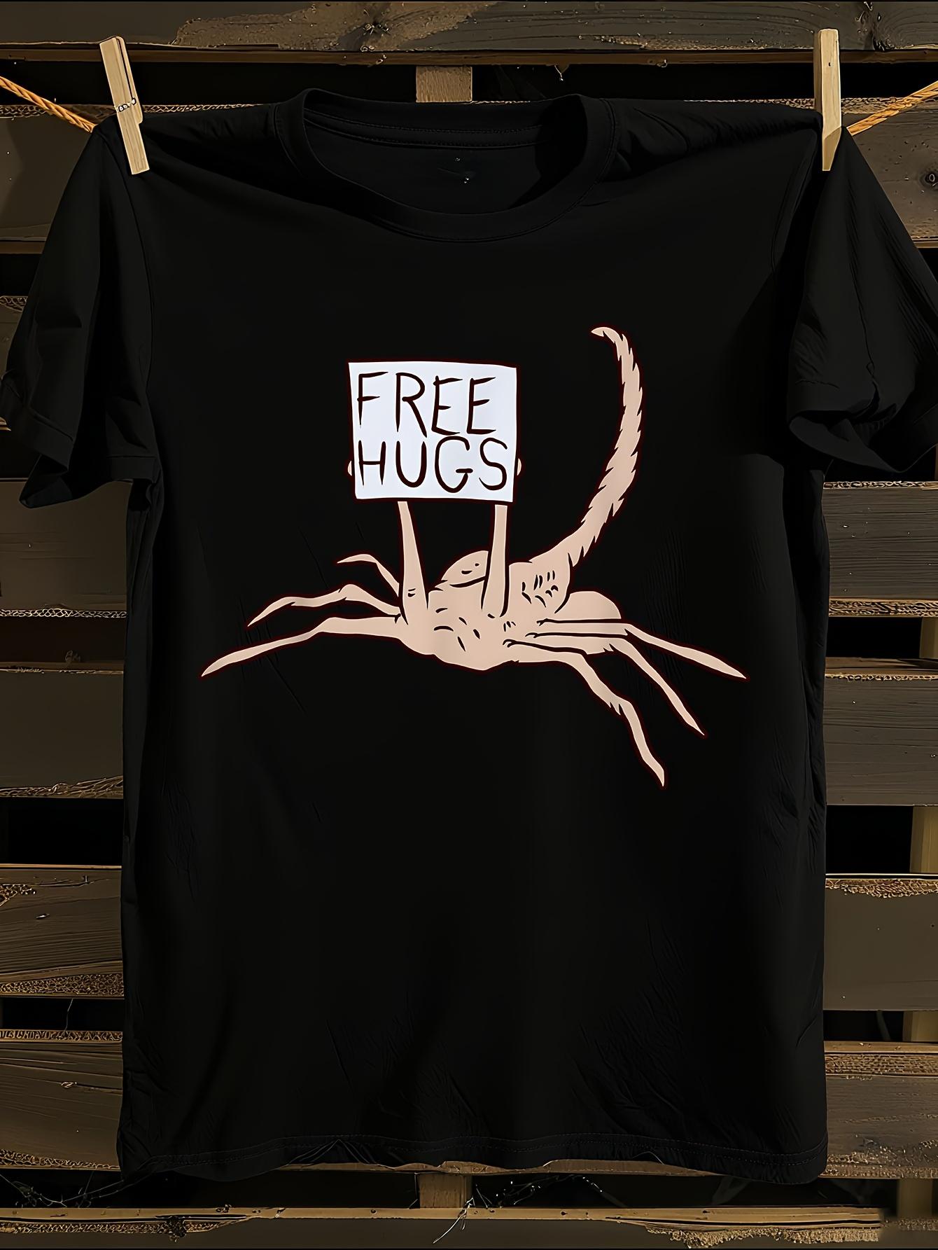 Funny Alien Free Hugs Graphic Tshirt XXL