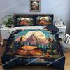 Outdoor camping enthusiasts Style Duvet Cover Pillow Case Bedding Set Quilt Cover Double Bed Home Textileextile Luxury Gift