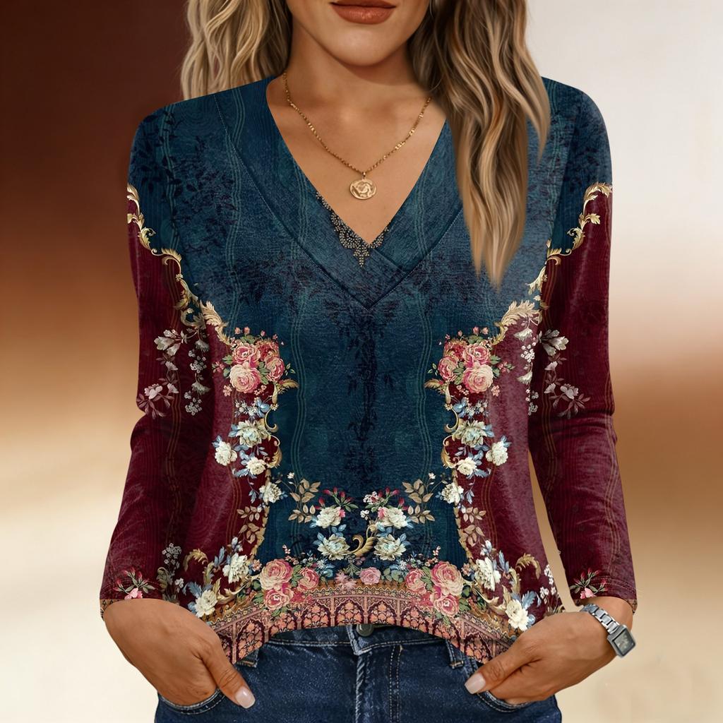 Langarmshirts für Damen, niedlicher Aufdruck, Grafik-T-Shirts, Blusen, lässig, Übergröße, Basic-Tops, Pullover