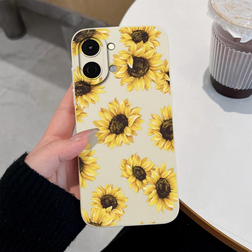 For Tecno Spark Go 3 2 1S 30 40 40C Pova 7 Ultra Pro Neo Case Beautiful Butterfly Sunflower Fashion Housing Soft Liquid Silicone Anti Slip Back Covers