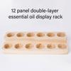 2Pcs Functional 12 Slot Essential Oil Showcases Wood Essential Oil Display Case 12Slots Vertical Storage for Collectors