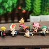 6Pcs Pvc  One Piece Series Luffy, Chopper, Usopp Sanji Zoro Anime Figures Mini Model Dolls Cake Toppers Ornaments