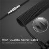 Mechanical Keyboard Coiled Cable Mechanical Keyboard Aviator Type-C USB Port Aviator Coiling Cable Desktop Computer Aviation Connector Cord