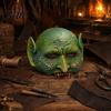 Masque Facial Animal Non Suffocant Halloween Masque Lézard Vert Masque Demi-Visage Texturé Réaliste, Mousse PU Accessoire de Costume Durable pour Fêtes Et Cosplay