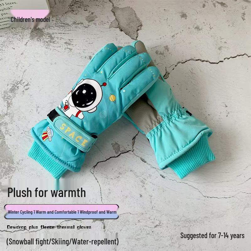 Cartoon Wasserdichte Winter Skihandschuhe für Kinder - Dick, Warm, Rutschfest, Kältefest