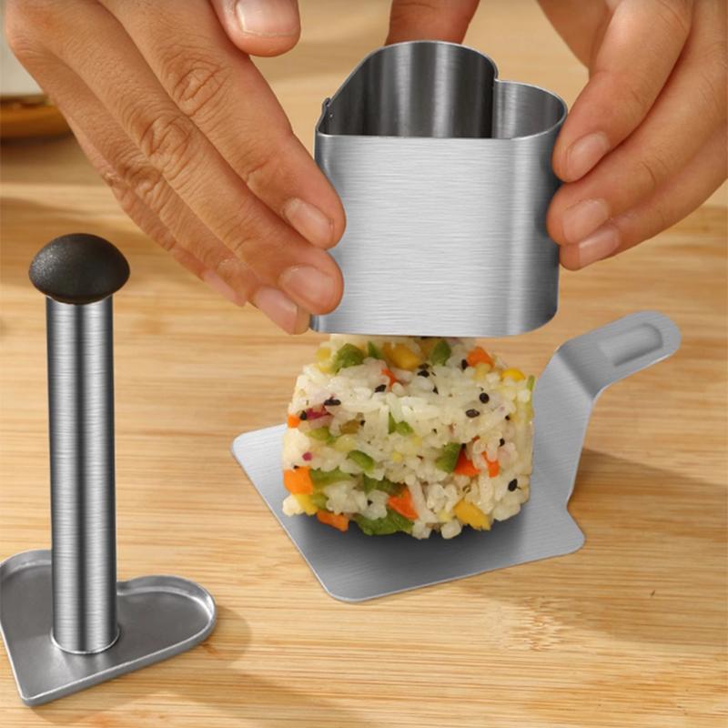 Forma do ryżu ze stali nierdzewnej 304, gospodarstwa domowego, spożywcza, forma do sushi, forma DIY do jedzenia uzupełniającego dla dzieci, narzędzia do sushi