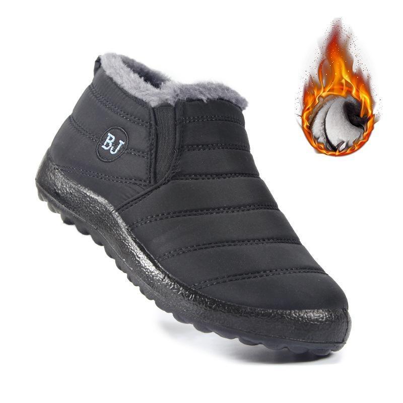 Ultra Warm Winter Boots - Anti Slip Thick Sole, Arctic Grade Insulated Snow Boots, Low Heel, Round Toe, Outdoor Hiking Solid Color, Hiking Boots
