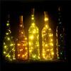 15/20 LED Wine Lights Silver Wire Bottle Cork for Wedding Festival Party Decor