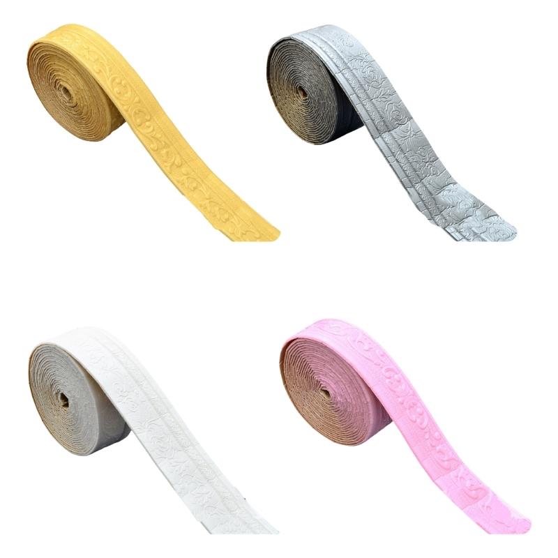 Adhesive Wall and Ceiling Molding Trim 3D Floral Foam Baseboard Wallpaper Border Strips for Homes Decoration Project