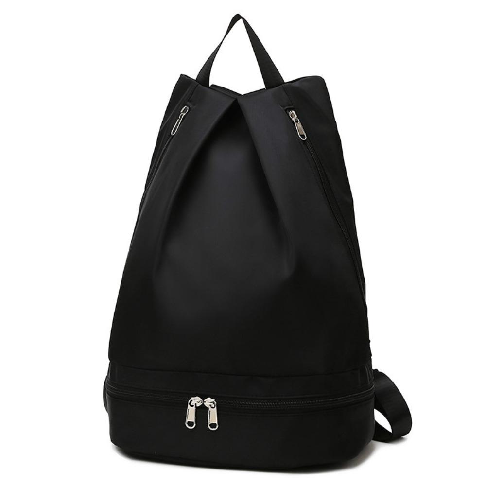 Large Capacity Wet Dry Separation Fitness Bag Zip Backpack Basketball Soccer Pouch  Hiking