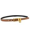 Women's Genuine Leather Padlock Pin Buckle Cowhide Belt for Jeans and Suits
