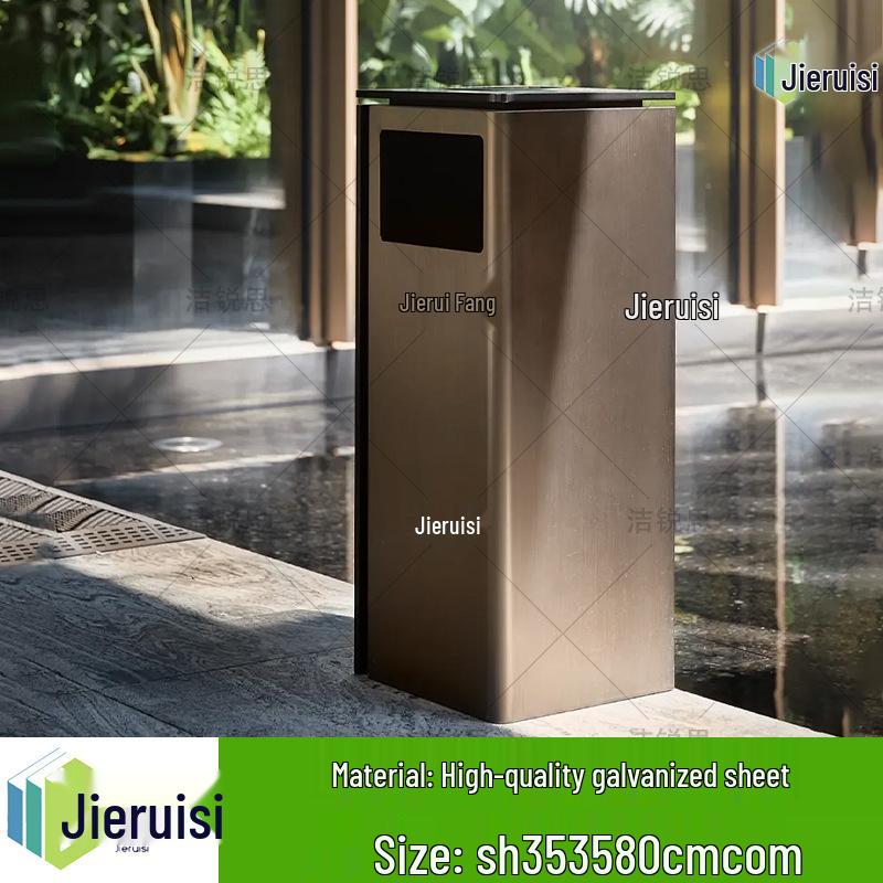 Stainless Steel Outdoor Trash Bin for Hotels, Parks, and Malls