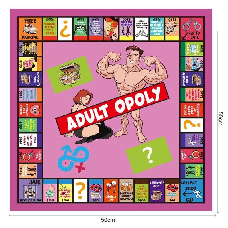 WEPZSXO Couples Board Game Set - Complete Cards, Dice and Game Pieces Multicolor 50x50cm