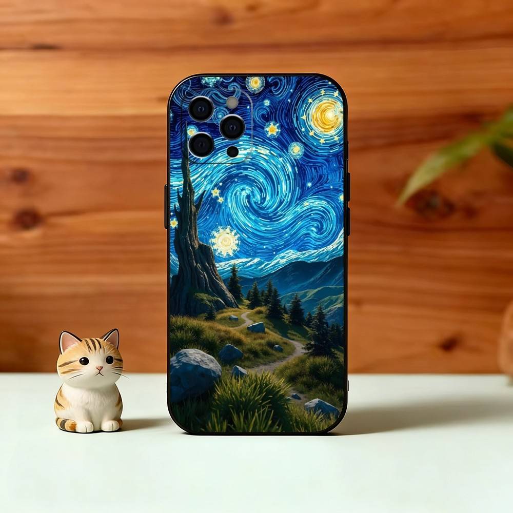 T-The S-Starry N-Night Phone Case Silicone Soft For IPhone 17 16 15 14 13 12 11 X XR Plus Pro Max Plus