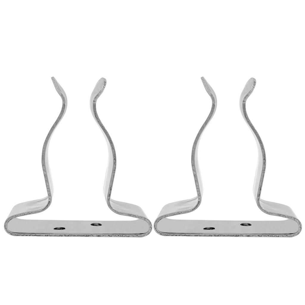 2Pcs Boat Hook Holder Marine Spring Clip Stainless Steel Spring Clamp Boat Oar Holders for Boat Hook Gaff Fishing Rod