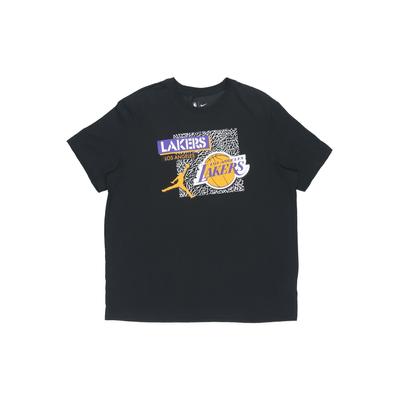 Dri-Fit NBA Los Angeles Lakers Bedrucktes Basketball Sport Training Fitness Atmungsaktiv Lässiges Rundhals Kurzarm T-Shirt Herren Oberteile DA6629-010