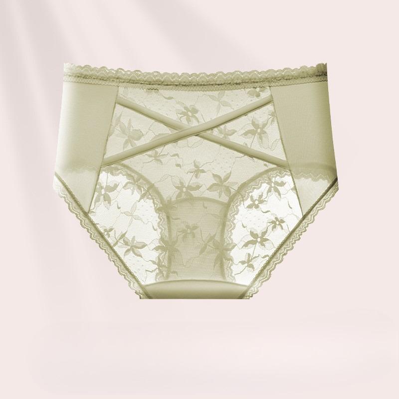Ladies Summer Sexy Lace Satin Comfortable Breathable Package Hip Triangle Briefs