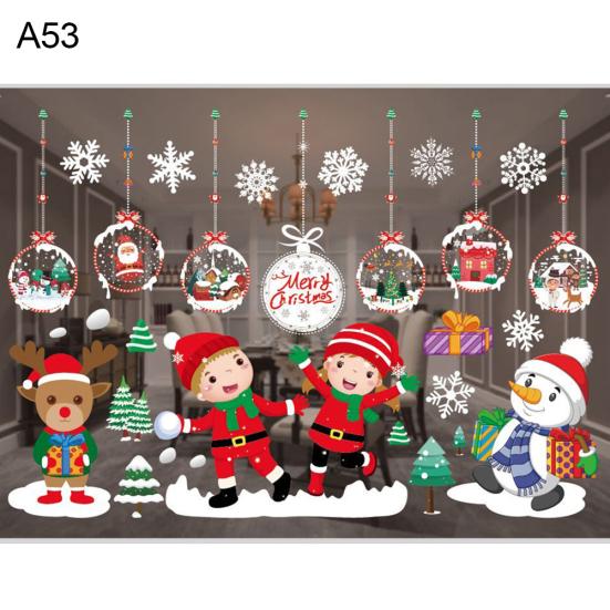 Christmas Decoration Wall Window Glass Xmas Stickers Decal Patch Home Decor