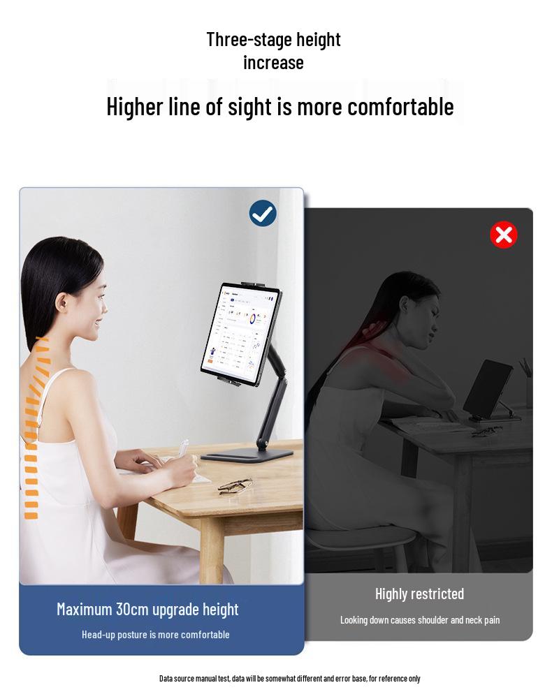 Popular Adjustable Metal Stand for Tablets - Ideal for Streaming, Binge-Watching, Office Use & More