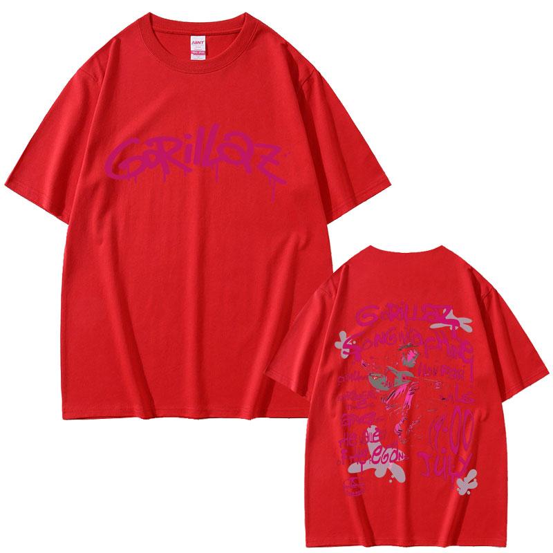 Rock Band Gorillaz The Now Now Graphic Tshirt Men Women Fashion Casual Vintage T Shirts Male Casual Oversized Cotton Tshirts S