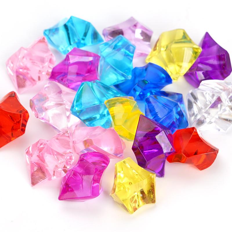20/50 шт. Акриловый Хрустальный Камень 18x25 мм Камень Дробленый Лед Камни Аквариум Цветной Камень Аквариум Ваза Ландшафтный Декор 20pcs