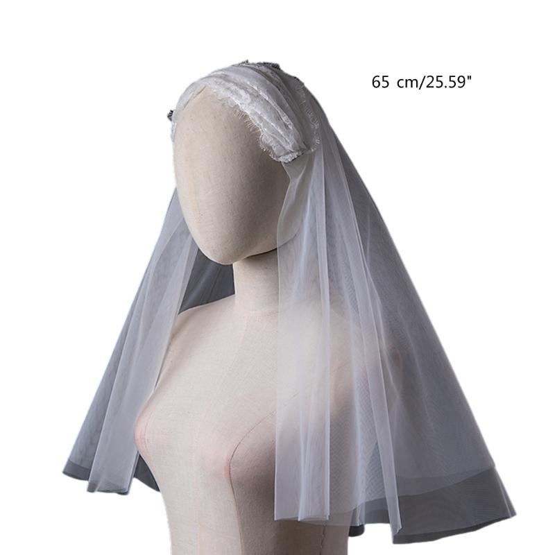 Stylish Vintage Mantilla Veil Latin Mass Lace Veil Spanish Head Covering for Catholic Chapel Bridal Wedding Party Veil