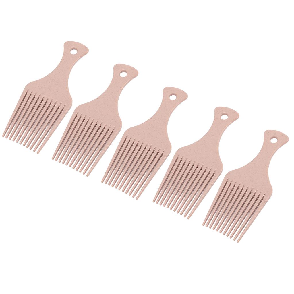 10PCS Hair Detangling Comb Wide Teeth Ergonomic Handle Barley Stalk Hair Pick Comb