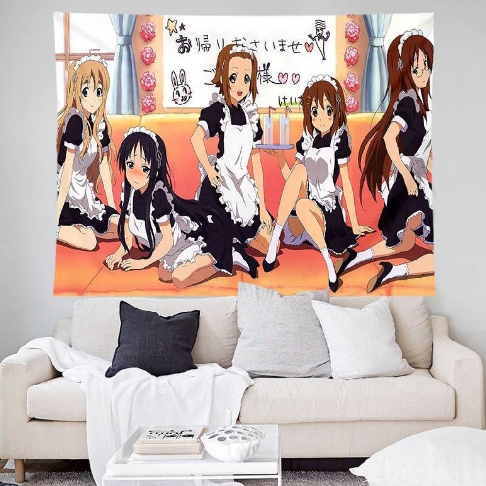 LightOn Girls background cloth twodimensional girl bedroom dormitory decoration homestay bedside atmosphere anime tapestry