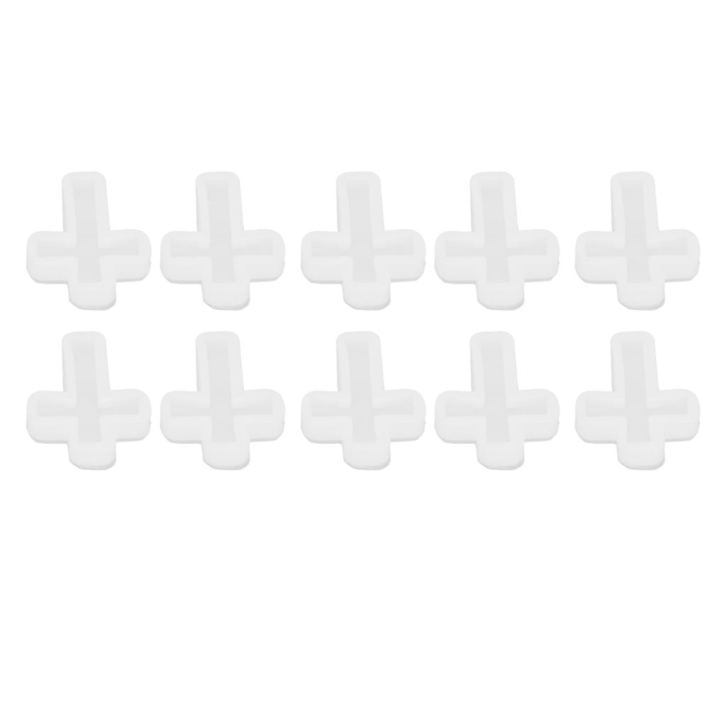 10 Pcs Cross Resin Mold Mirror Effect Elastic Eco Friendly Easy Demoulding Silicone Candle Mold for DIY