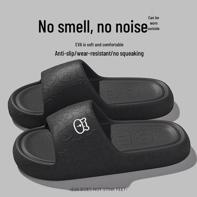 Little Bear Women's Non-Slip Summer Slippers: Portable, Shower-Ready, Cute Dorm & Hotel Bathroom Footwear