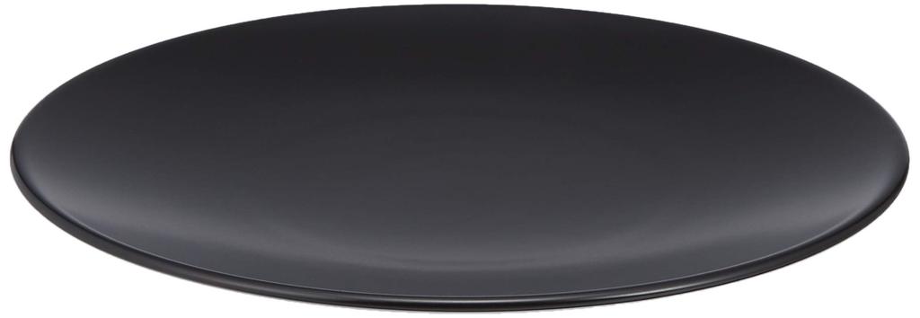 Koyo Ceramics Patio Plate 28cm Round Plate Black Matte Black Large Plate Serving Plate Stylish Made in Japan 14730002 Approx.
