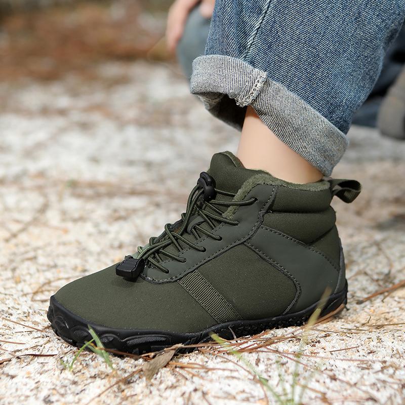 Children Warm Snow Boots Kids Winter Cotton Shoes Non-slip Snow Outdoor Warm Plush Boots High Top Warm Furry Footwear Waterproof Warm Sneakers