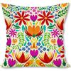 Home Decor Colorful Floral Pattern Throw Pillow Covers Pattern Cushion Cover Suitable For Sofa Bedroom Car Pillow Cover