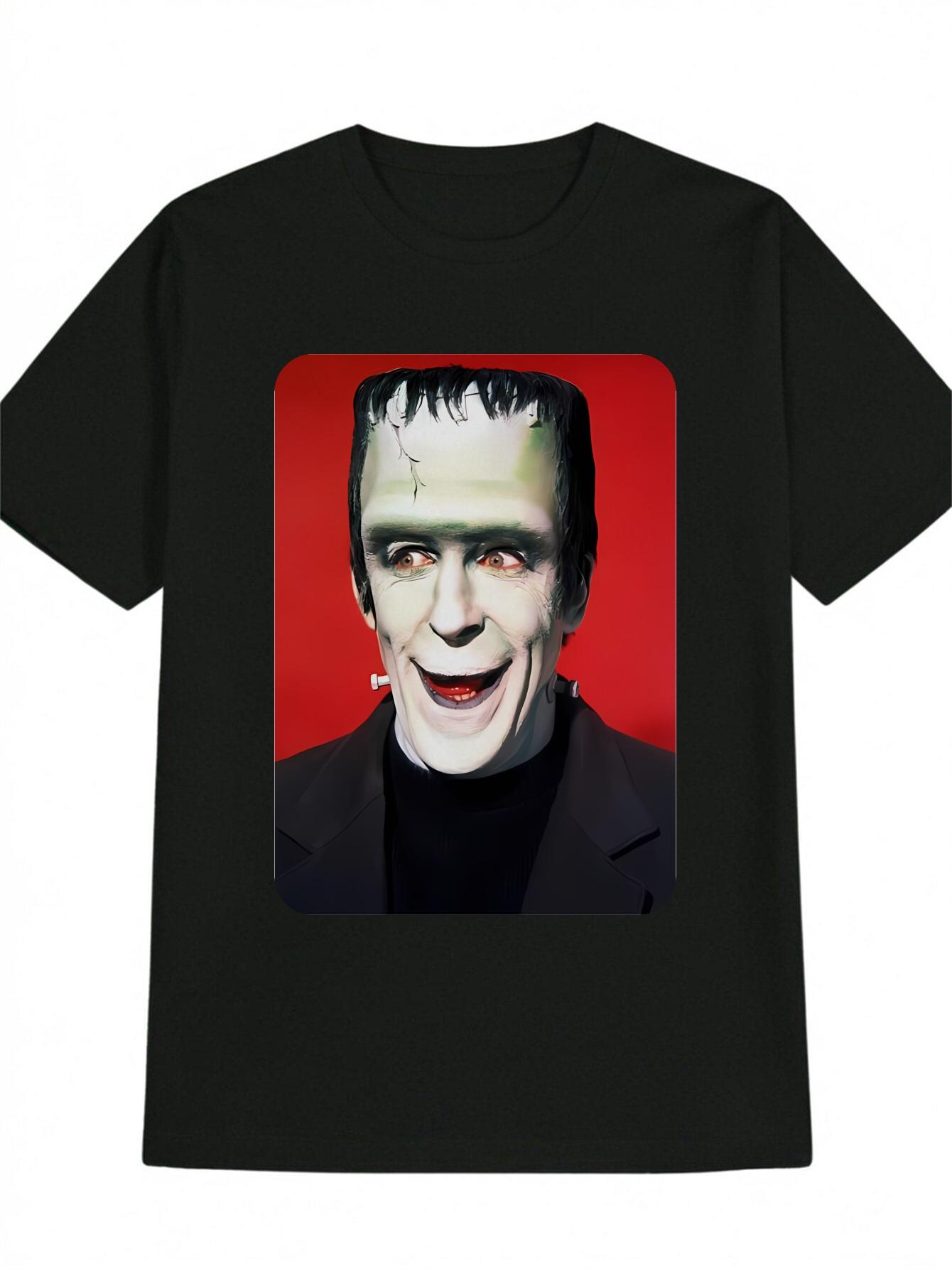 Frankenstein Monster Graphic T-shirt - Green Skin Design M