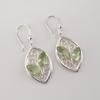 Green Amethyst Gemstone Sterling Silver Handmade Earring, 925 Silver Women Jewelry, Engagement Gift, CE-24-14
