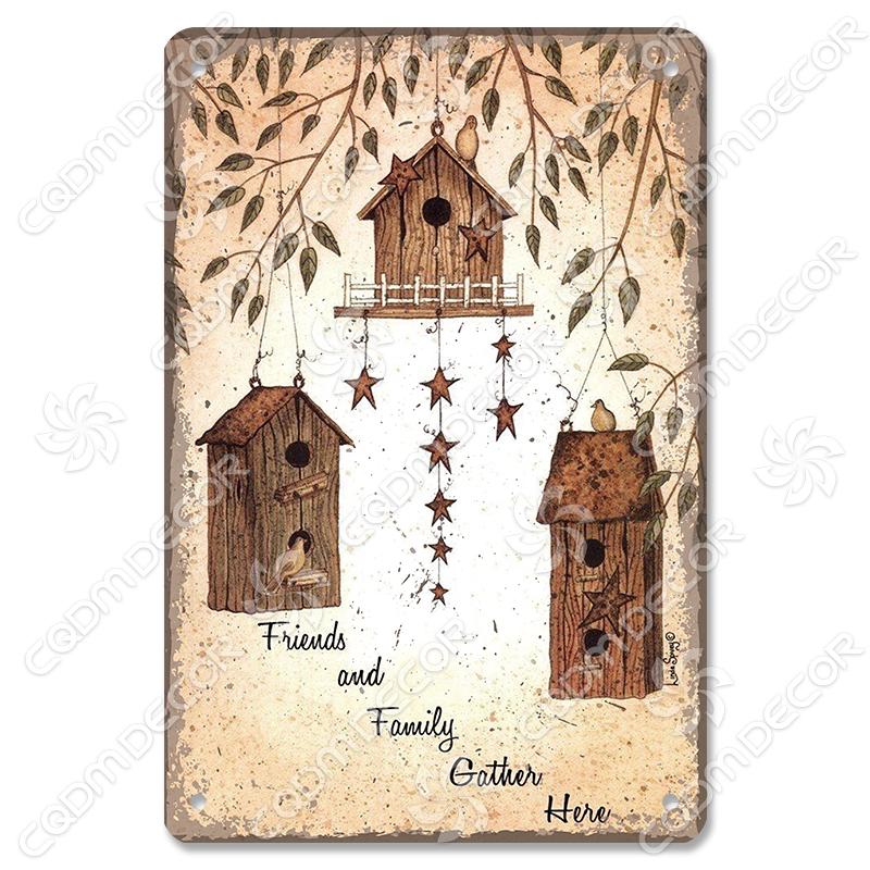 Garden Tin Signs Metal Plaque Lavender Fresh Herbs Lemonade Metal Poster Vintage Wall Decor for Cafe Farmhouse Kitchen Home